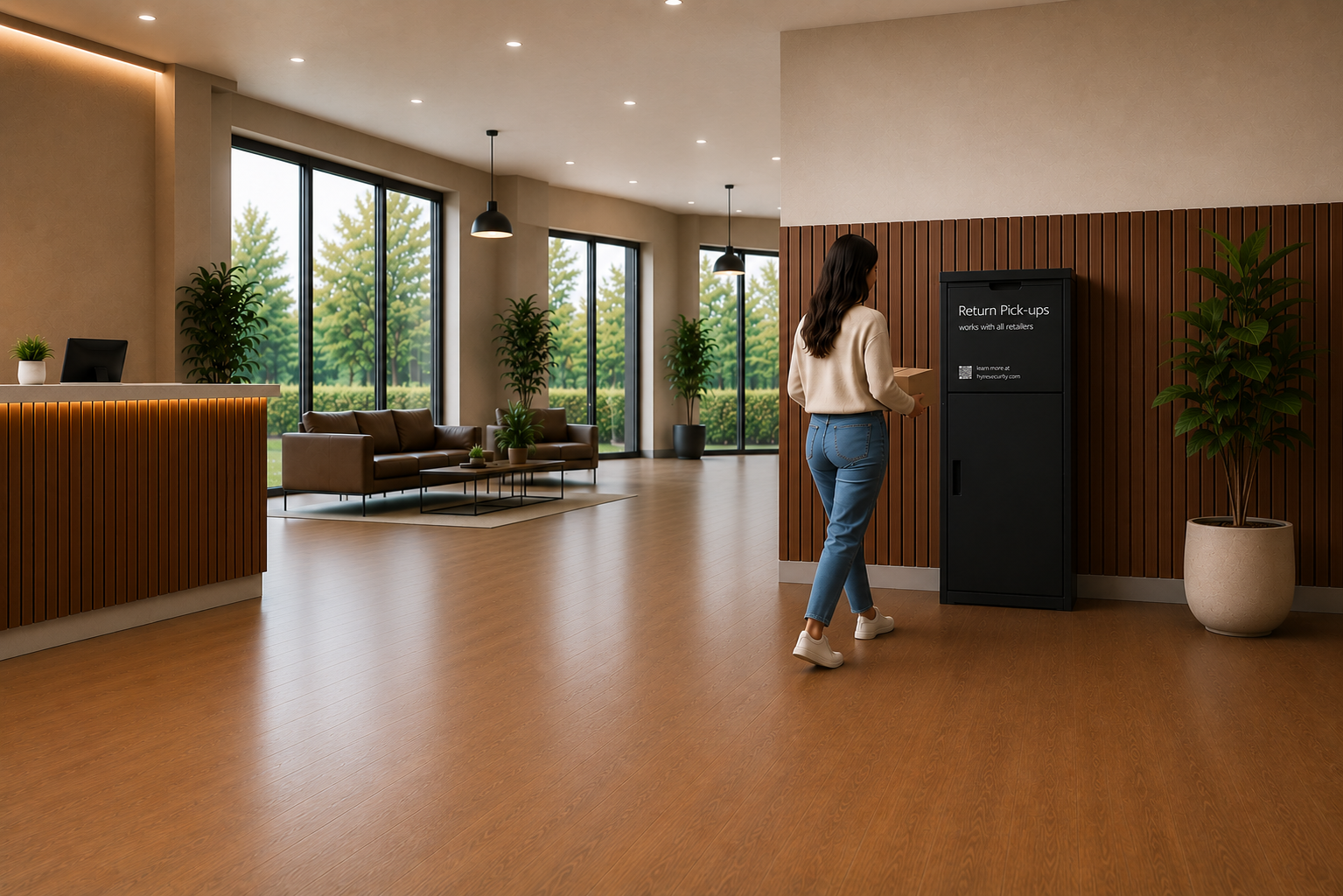 Returns made easy. From your lobby.