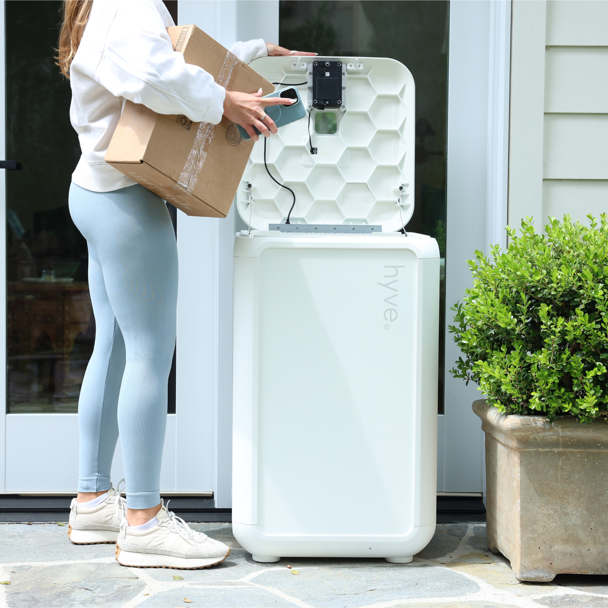 hyve smart box on porch