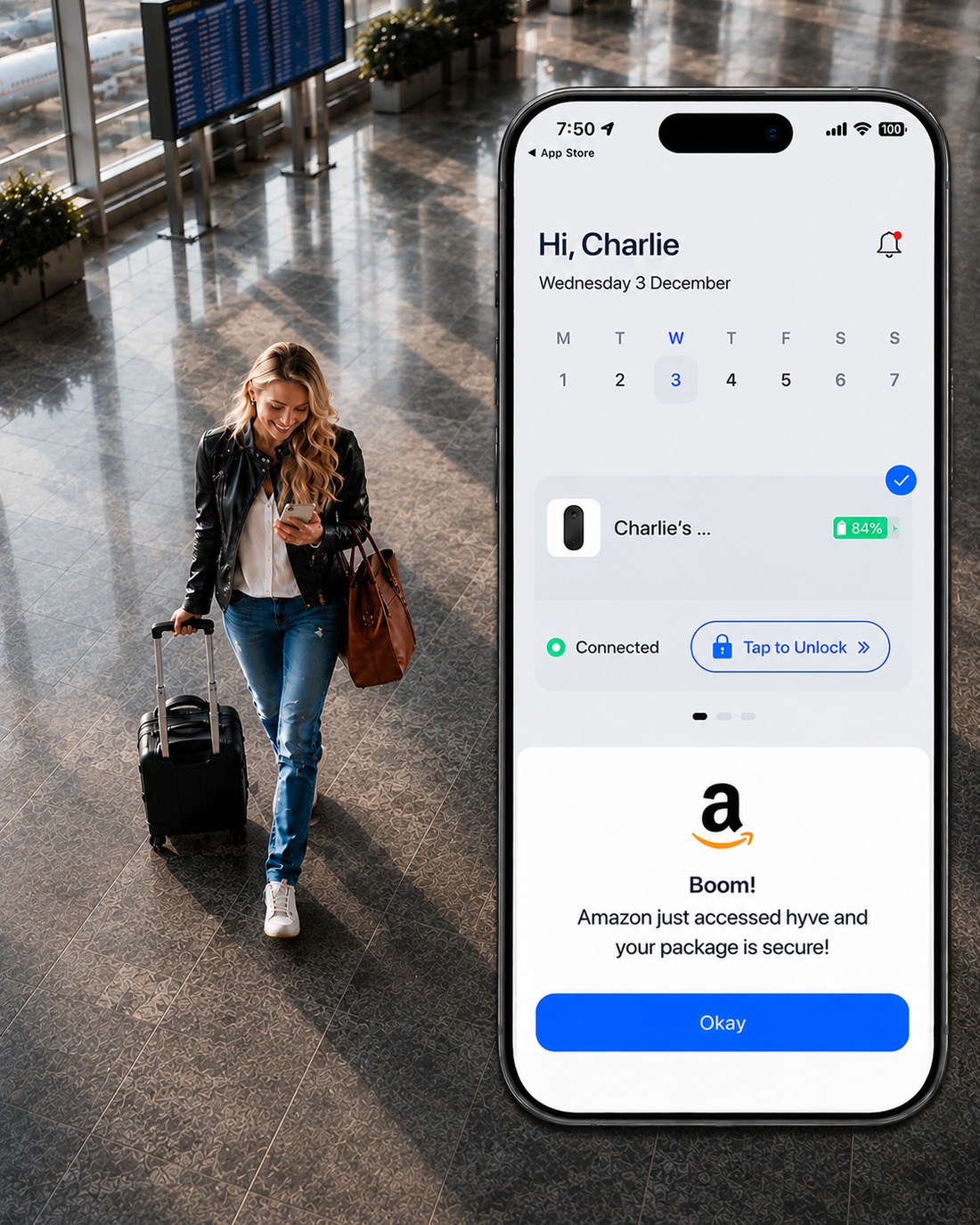 Receive instant delivery notifications.