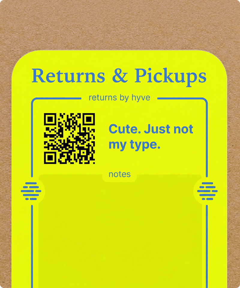 Returns are clearly labeled